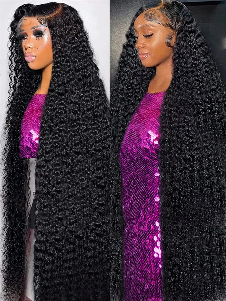 Valuri 250 Density 30 40 Inch Deep Wave 13x6 HD Lace Front Human Hair Wigs Curly 13x4 Lace Frontal Wig Human Hair