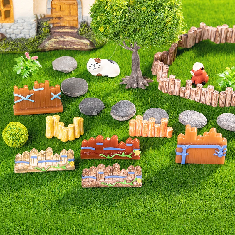 

Miniature Rural Fence Landscape Decoration Craft Scene Layout Ornament Dollhouse Home Garden Decora DIY Fairy Garden Accessories