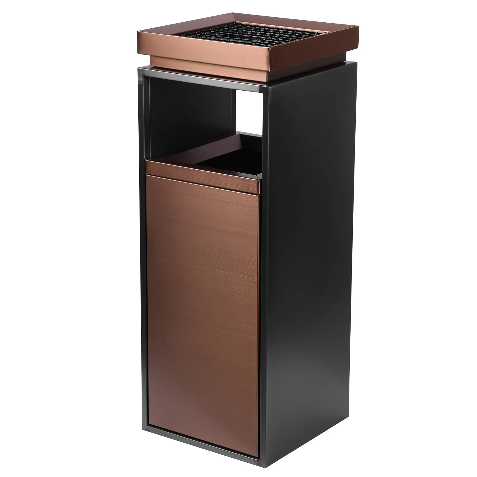 

Stainless Steel Garbage Can with Ashtray/Lid with Removable Inner Bucket 29.53x11.02x11.02in for Office Hotel Lobby Patio