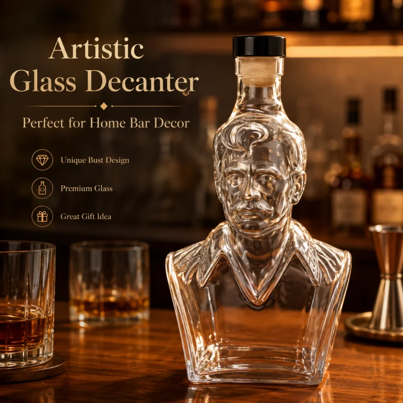 Vintage Collectible Liquor Bottles - Vintage Elvis Presley Bust Glass Whiskey