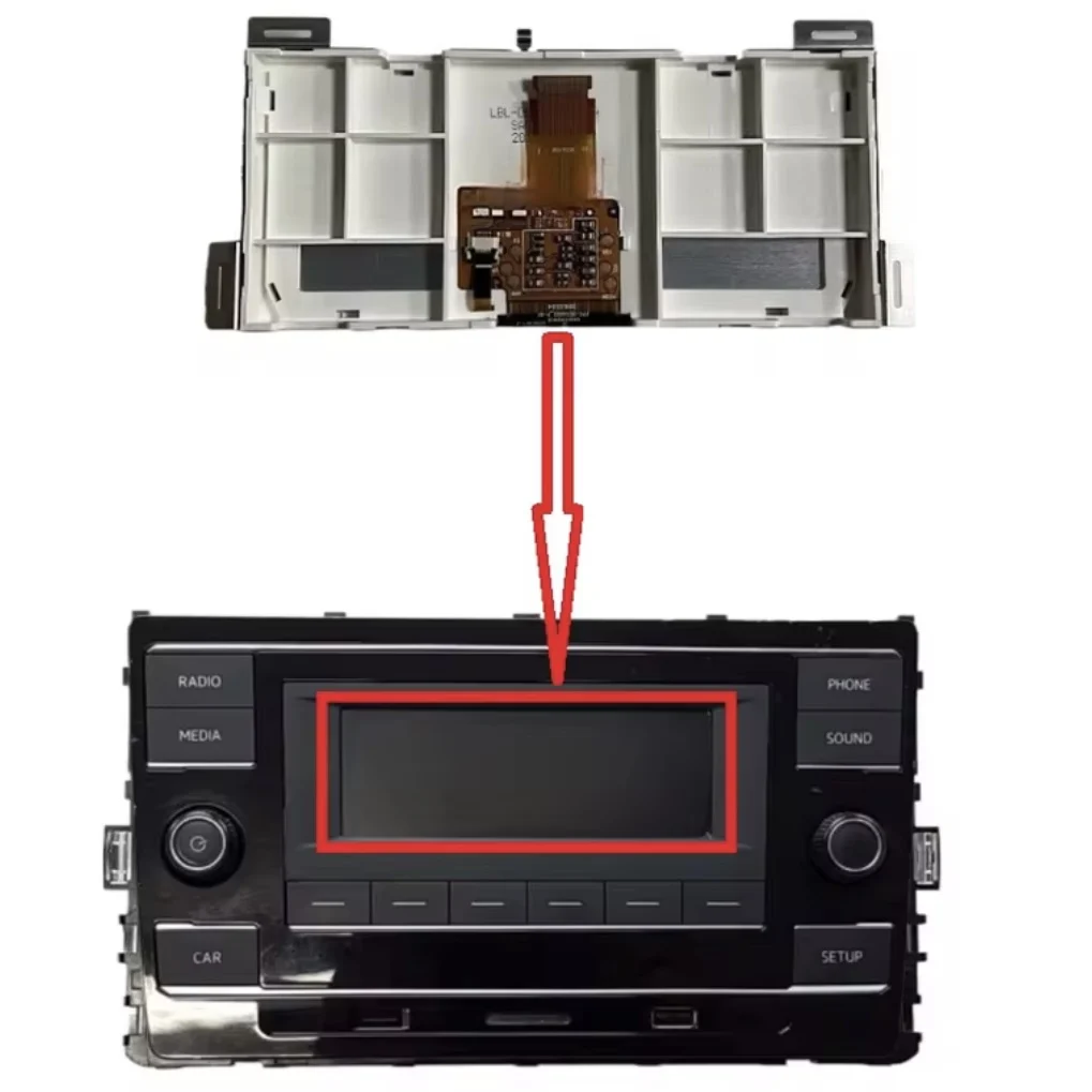 Hot Sale! 20% OFF COG-DESAT002 LCD Display for 2017-2024 Volkswagen Crafter MK2 7C0035153 Radio Low SBT