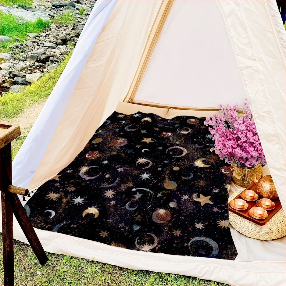 Celestial Night Sky Blanket Reversible Flannel Throw for Stargazers AllSeason Comfort Cosmic Dreams Gift