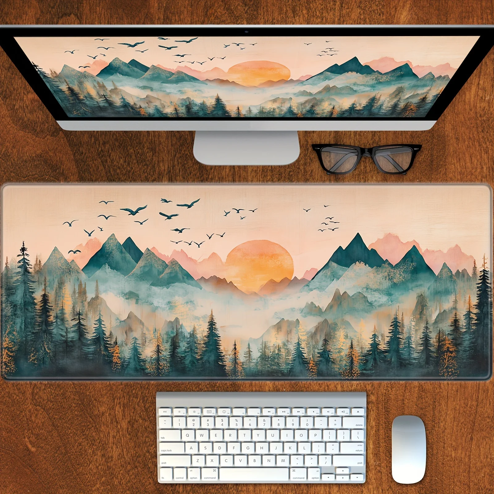 

Large Gaming Mouse Pad Abstract Mountain Non-Slip Rubber Extended Desk Mat Work Game Computer Keyboard Accessory Pc Decoration