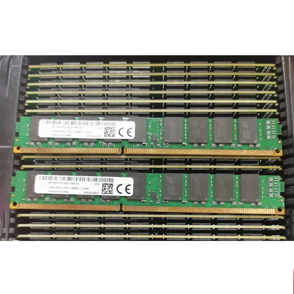 1PCS 16GB 16G RAM 2RX8 DDR3L 1600 PC3L-12800E Half U For MT Server Memory MT18KDF2G72AZ-1G6A1ZE/ZG