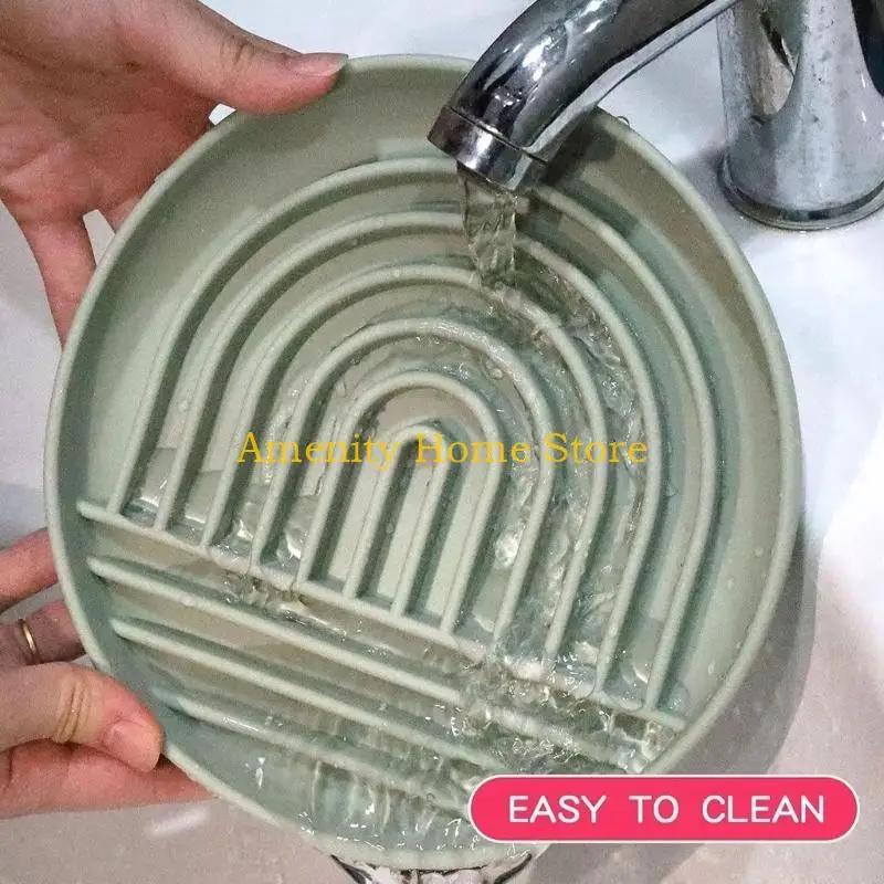 F26C Миска для медленной подачи для кошек, Нескользящие миски для кормления забавной формы, предотвращающие вздутие живота у