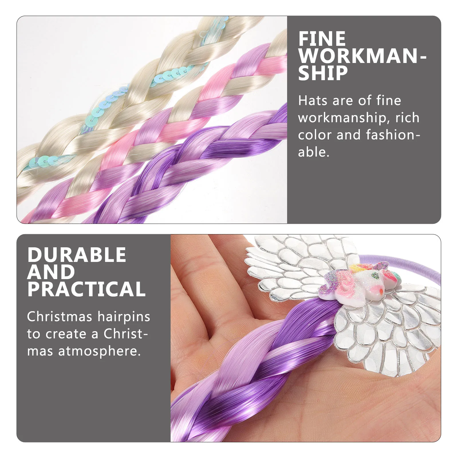 

3pcs Hair Accessories Hair Accessories Set Resin Colorful Braid Headdress Kids Durable Comfortable Family Party
