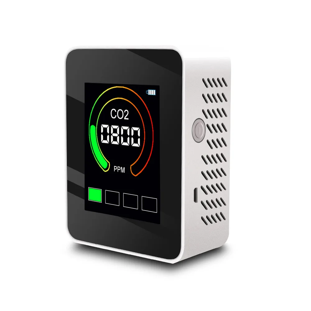 TVOC sensor, CO2 and carbon dioxide detector, temperature and humidity band, CE certification