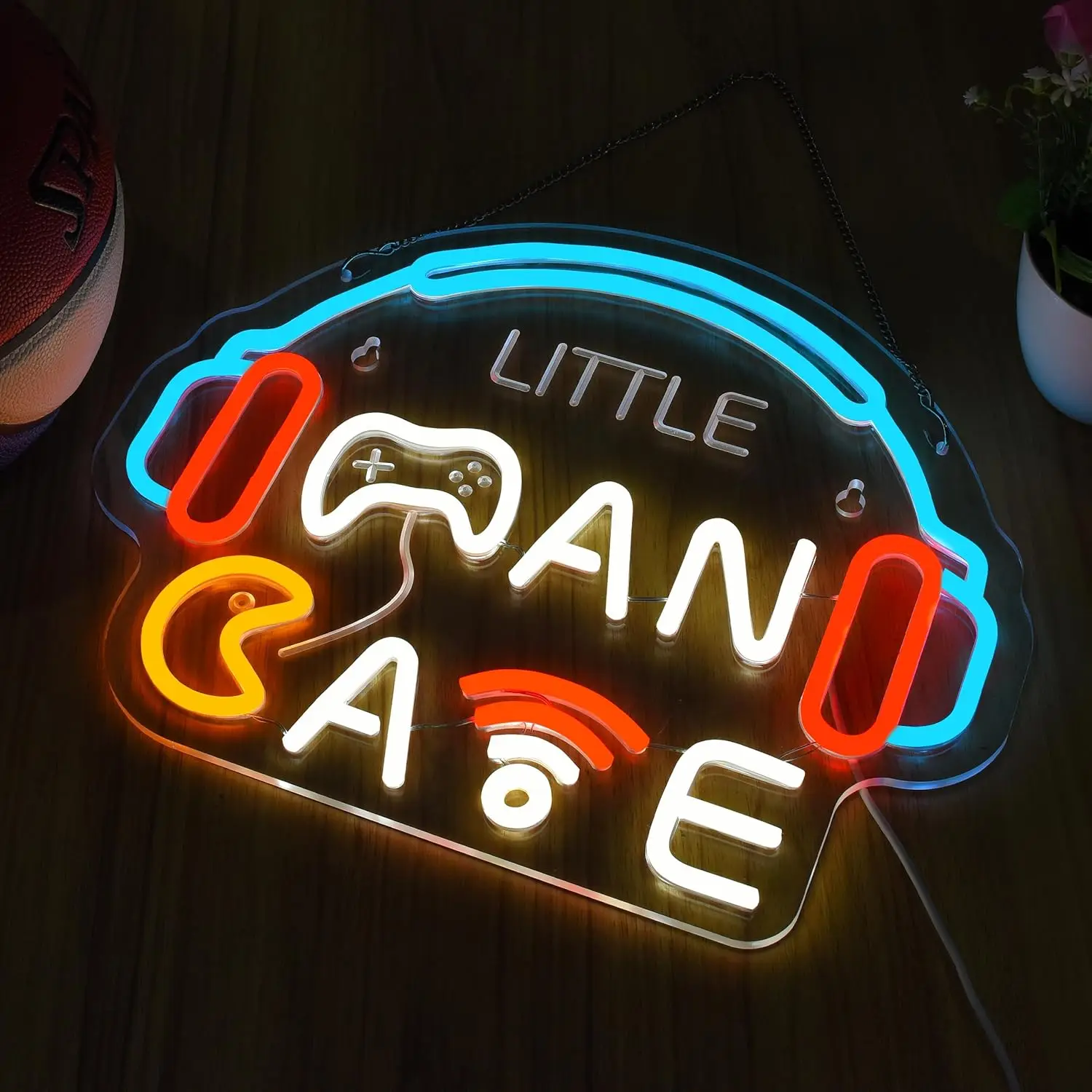 

Cool Neon Wall Sign Dimmable Little Man Cave Neon Lights for Game Rooms Bedroom Decor Aesthetics Draw Birthday Gifts for Boys
