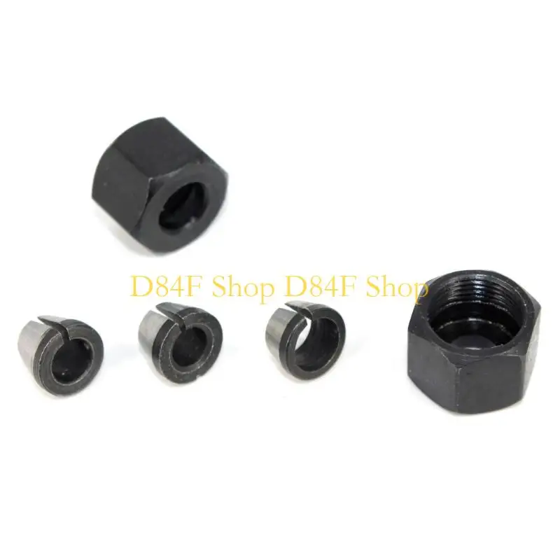 D84F 6mm 6.35mm 8mm Collet Chuck Adapter With Nut Engraving Trimming Machine Electric Router High Bit Hss Steel