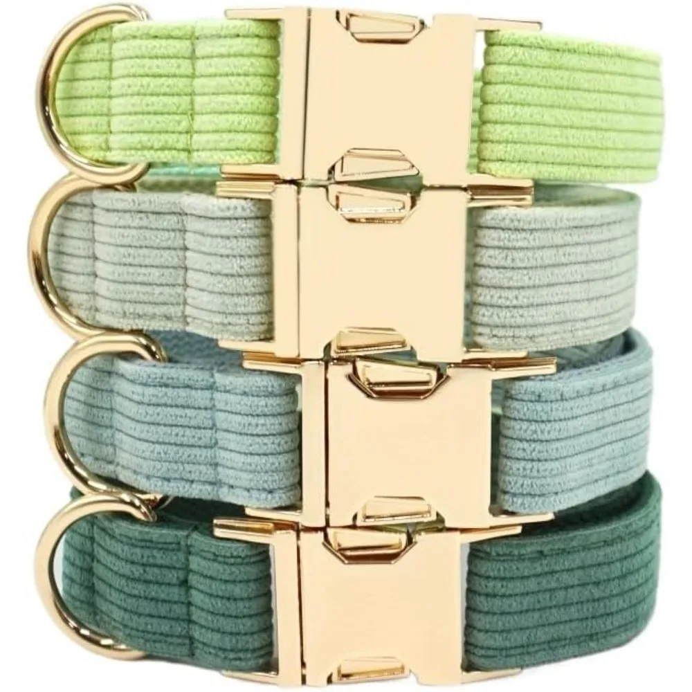 

Personalized Dog Collar Velvet Puppy Collar Adjustable with Metal Buckle Engraved Pet Name Phone Number for Dog