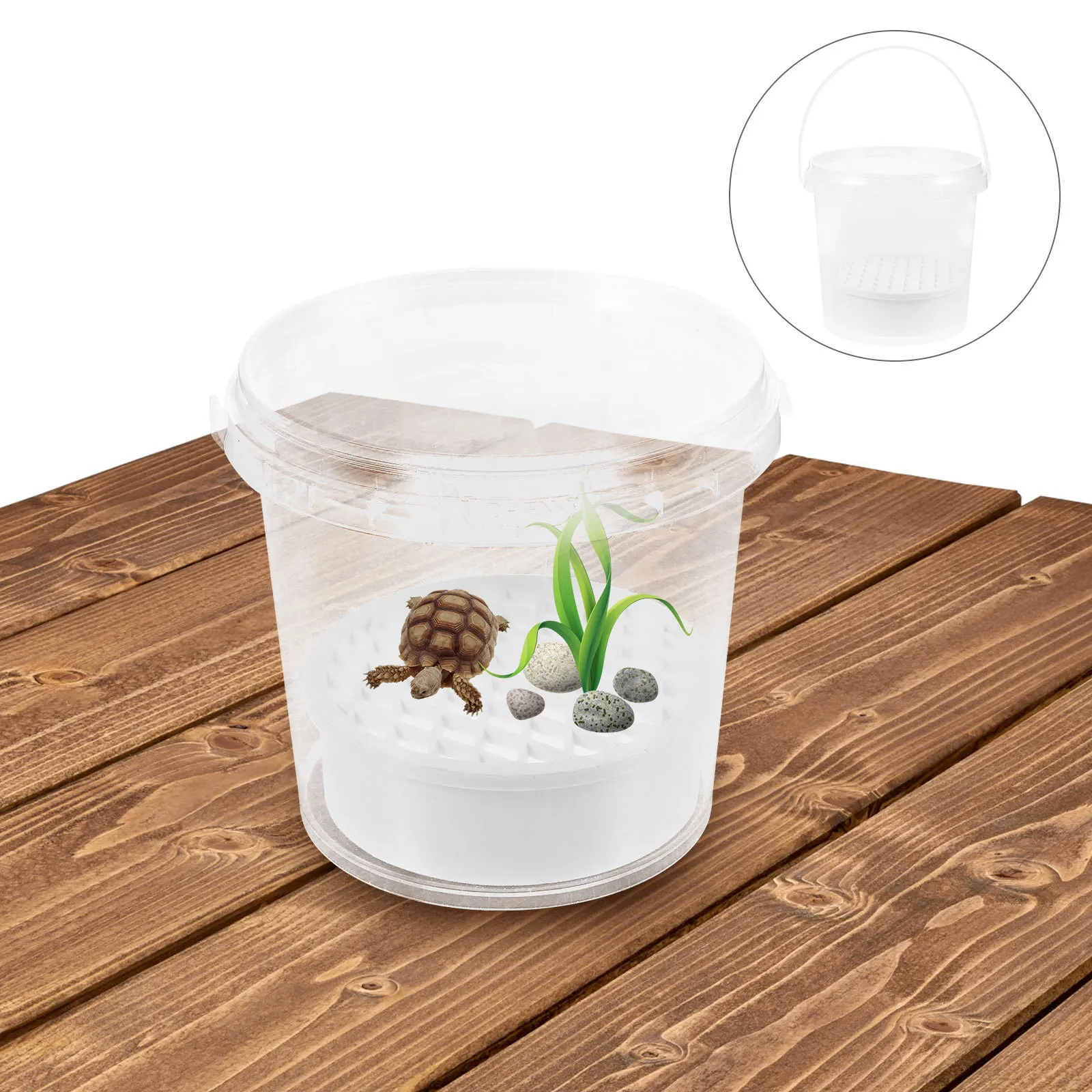 

Round Turtle Isolation Box Small Turtle Breeding Box Tortoise Separator Aquarium Breeding Tank Nursery Divider for Safe