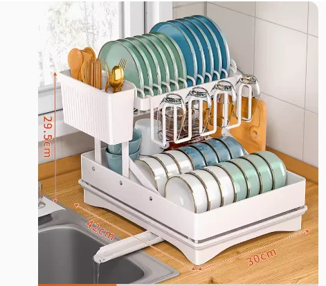 

Kitchen bowl rack Drain rack countertop drying dishes bowl tray storage rack Multi-functional bowl chopsticks storage rack