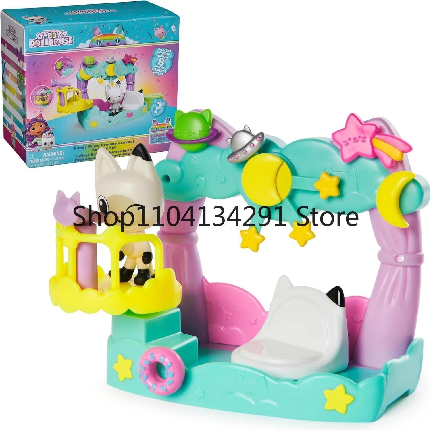 Casa de muñecas Gabby Original, Mini escena, pastel, gato, Doraemon, niña, juego de simulación, juguete para niños, caja ciega, regalo de cumpleaños coleccionable