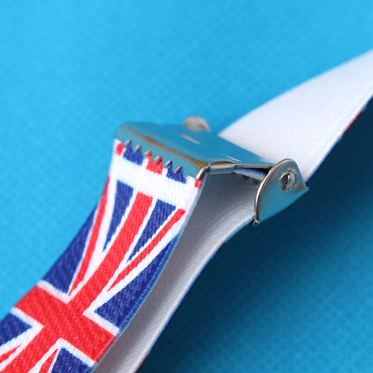 

2 Pcs Lightweight UK Flag Clip-on Suspenders Adjustable Elastic Braces Great for Jeans Shorts and Trousers