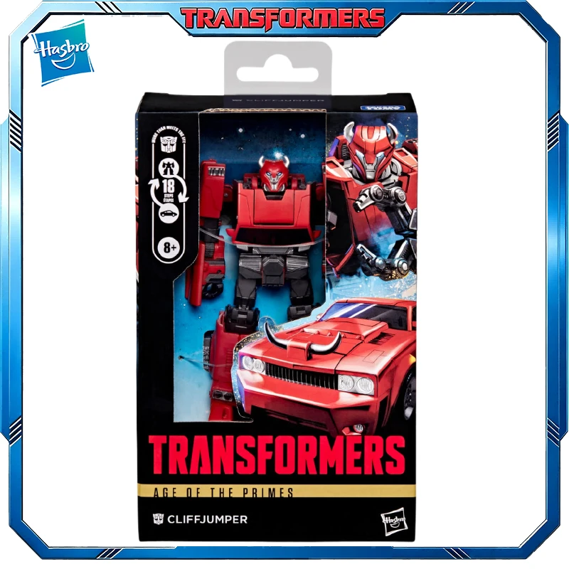 In Stock Hasbro Classic Transformers Toy Age Of The Primes Deluxe Class Cliffjumper Action Figures Robot Toy Collectibles Hobbie - view 6