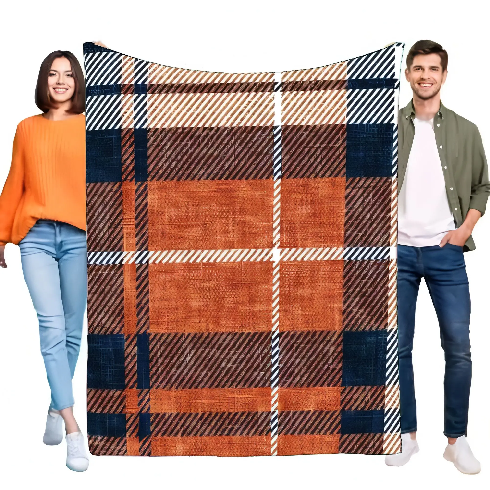 

Cozy Plaid Blanket Soft Fleece Throw Decorative Lightweight for Couch and Bed Perfect Gift for Home Decor and Warmth in Autumn a