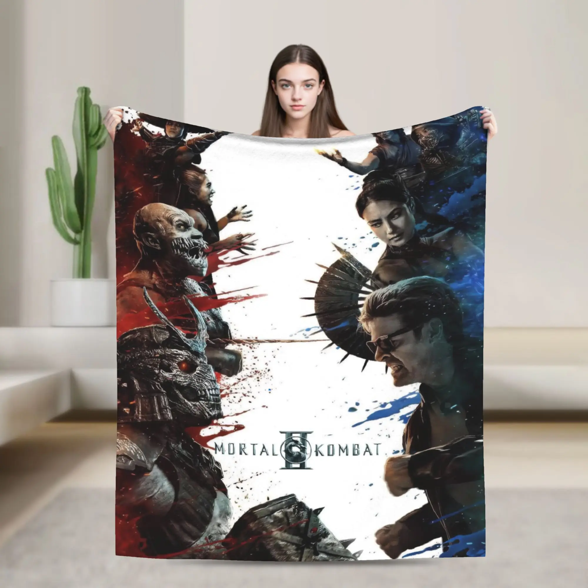 Mortal Kombat II Moive 2026 Blanket Multiple Sizes Cozy and Lightweight  Throw Blankets for Sofa Couch and Bed