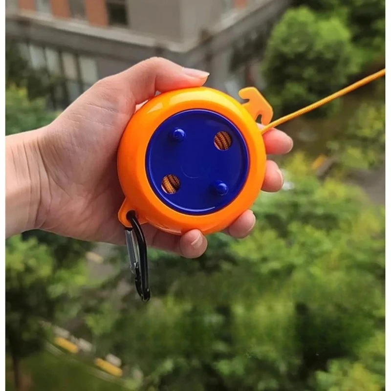 1PC 10M Retractable Travel Clothesline, Windproof Anti-Slip Laundry Drying Rope, Outdoor Camping & Hotel Laundry Accessory