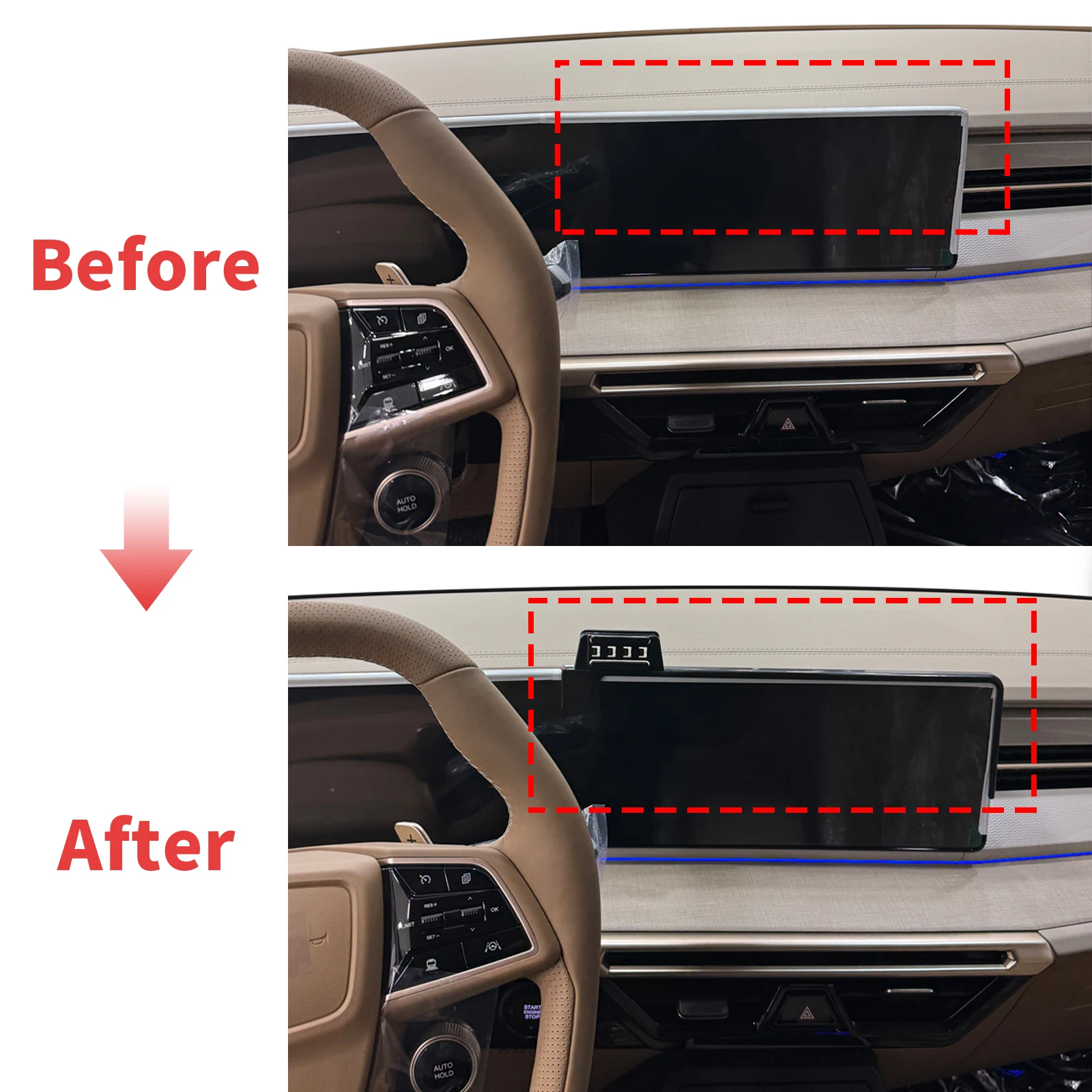 Suporte de Celular Estável Clip-On para KGM Torres EVX J116 U100 2024 2025 2026 LHD ​ ​   Base de Montagem para Tela Sem Vibração ​   Acessórios para 