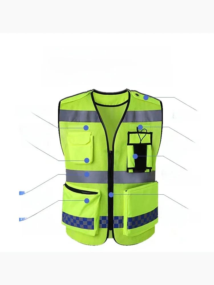 Reflective Se Vest Ox Cloth Breathable Rescue Construction Se Vest Trfic Reflective irt Labor Protection Clot...
