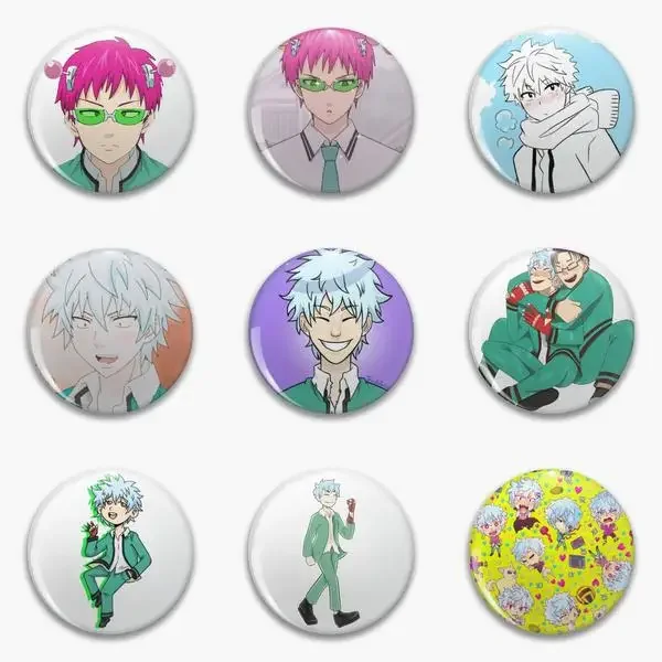 Shun Kaidou Polaroid Dark Reunion Logo Saiki Of Soft Button Pin Customizable Lapel Pin Brooch Funny Jewelry Creative Gift Women