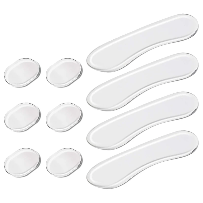 10 Pcs Silicone Drum Damper Gel Pads Clear Oval and Long Drum Silencers Sound Dampening Pads for Drums Tone Control