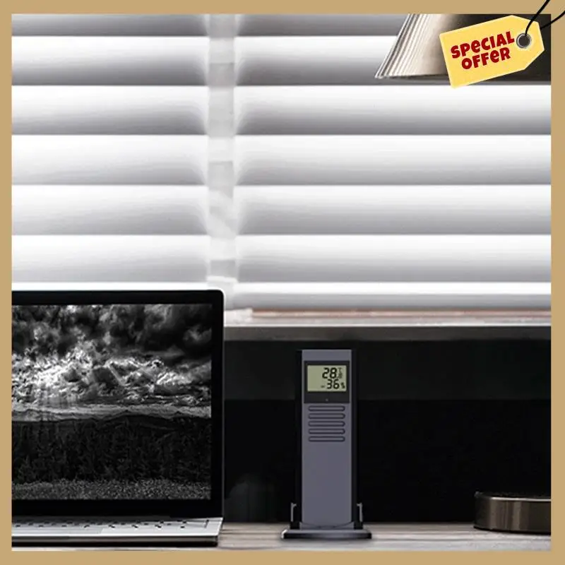 Estação meteorológica interna/externa sensores sem fio termômetro digital higrômetro display lcd led termômetro (branco) fácil instalação