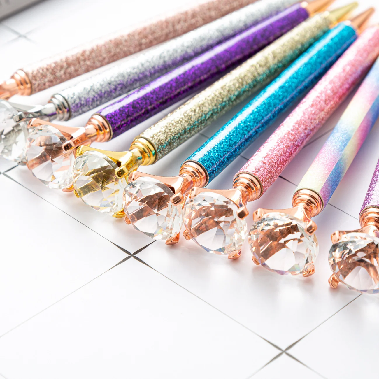 1 Piece Cute Big Diamond Metal Ballpoint Pen Stationery