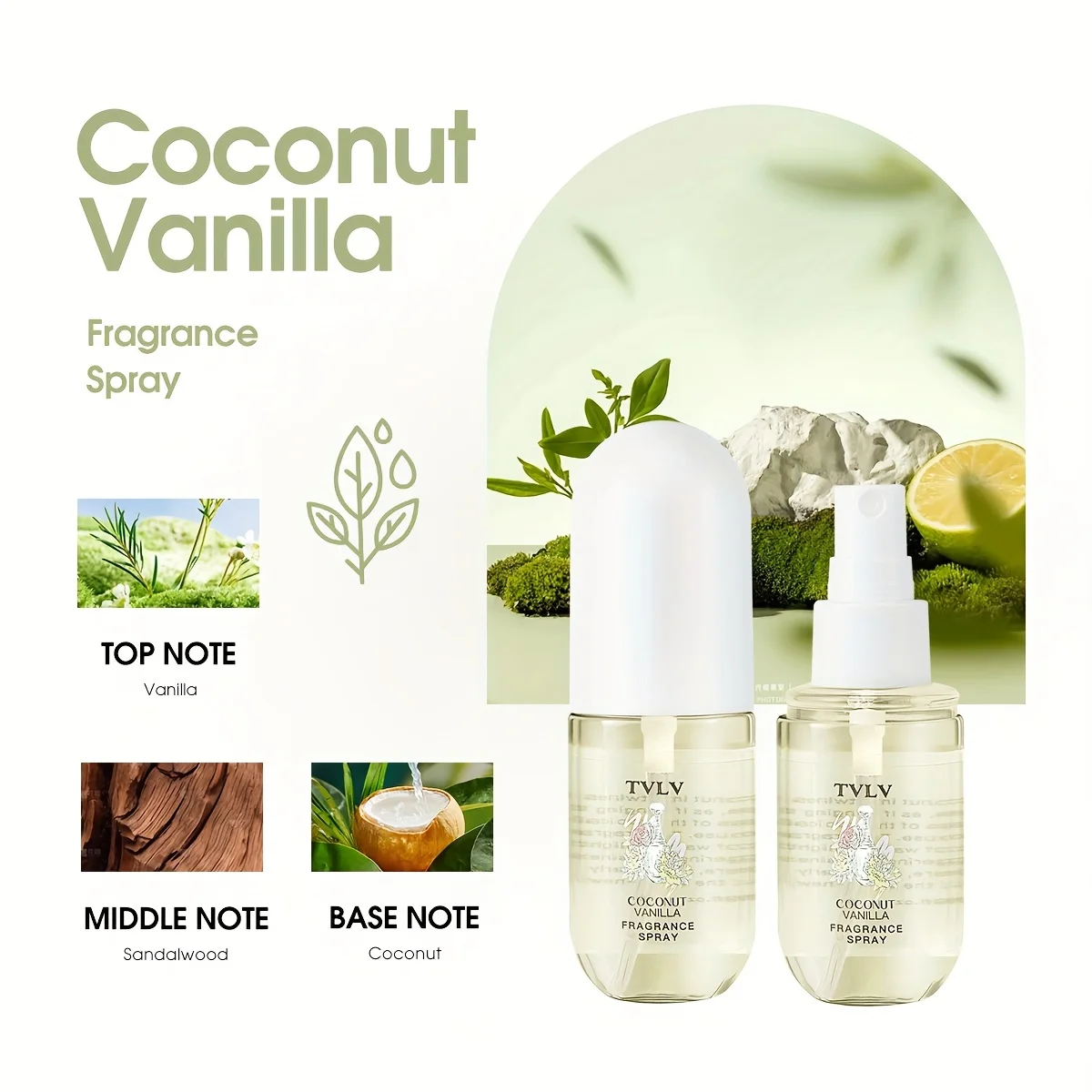 رذاذ عطر خالي من الكحول جوز الهند الورد الخزامى عطر البطيخ عطر دائم رذاذ عطر طازج 50 مللي/زجاجة-1 زجاجة