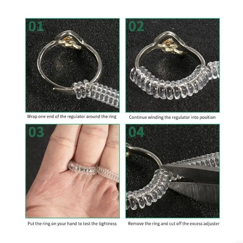 N2UE Multipurpose Craftsmanship Rings Sizings Tool Adjuster Sturdy Silicone Materials Mandrel for Perfectly Fitted Rings