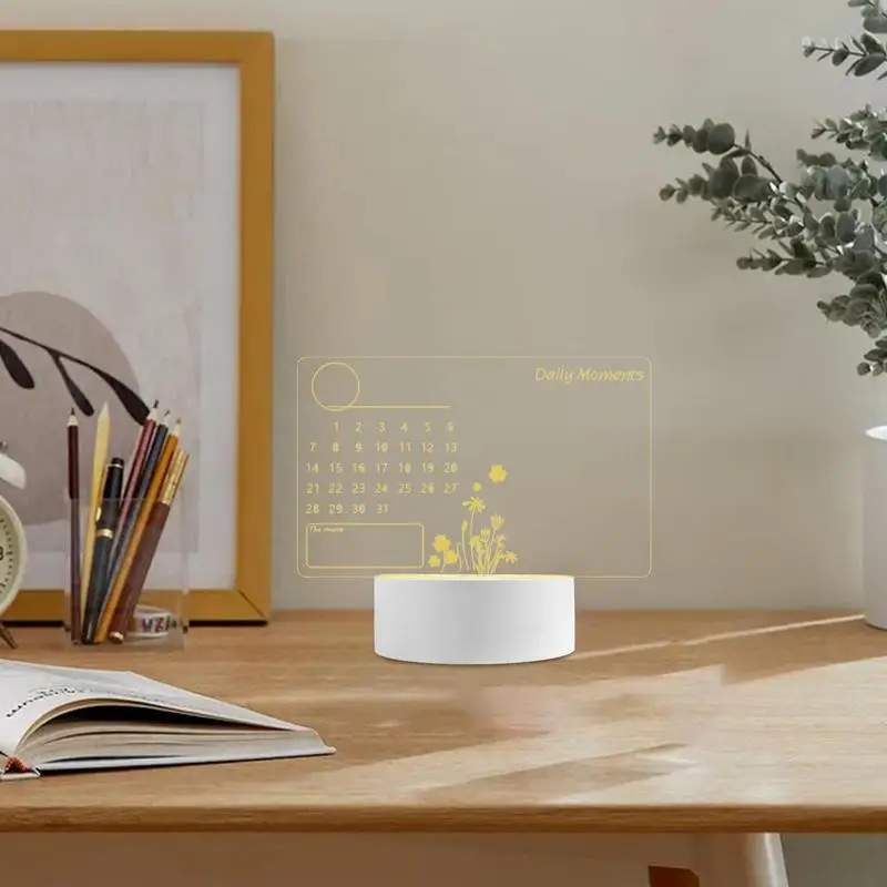 Bloc-notes d'écriture transparent effaçable universel avec stylo, tableau effaçable à sec clair, calendrier Shoous, tableaux d'affichage pour bureau