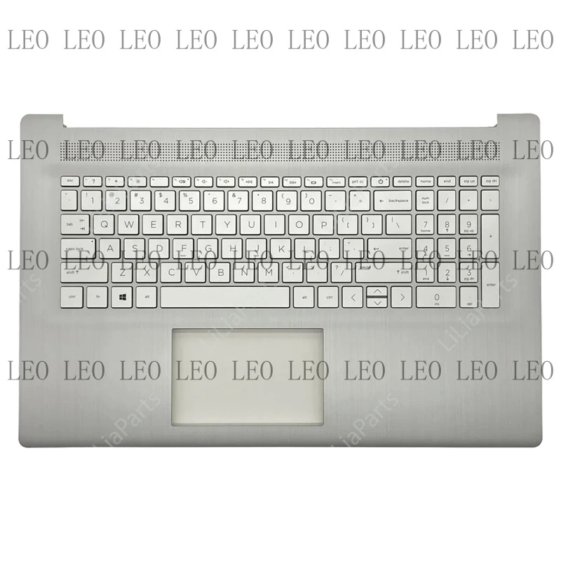

WW For HP 17-CN 17-CP 17T-CN Palmrest Non-Backlit Keyboard M50458-001 Silver Top
