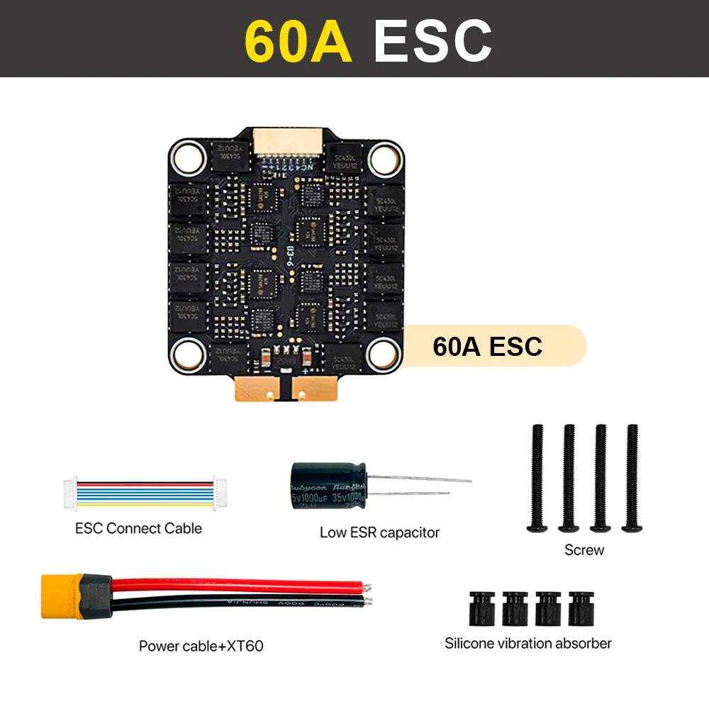 9IMOD F405 Flight Stack F405 Flight Control 55A/60A ESC 3-6S Lipo 30,5x30,5mm ICM42688 Gyro voor afstandsbediening FPV Racing Drone