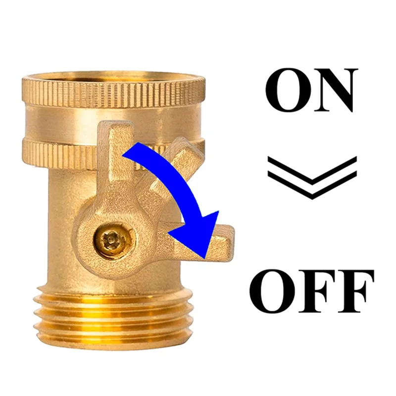 1 Set Hose Shut-Off Valve Heavy Duty Solid Hose Shut-Off Valve 2 Pack 3/4 Inch  Brass Hose Shut Off Valve With 4 Extra Washers