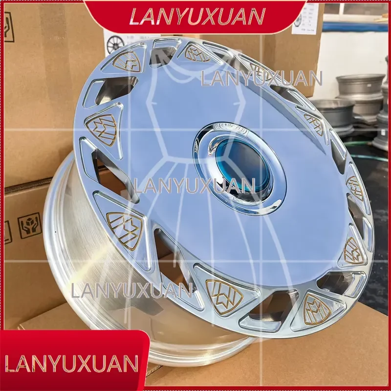 22 23 24 Inch Custom Wheels Disc Style Polished Silver Mirror Finish 5x112 5x130 for S Class Show