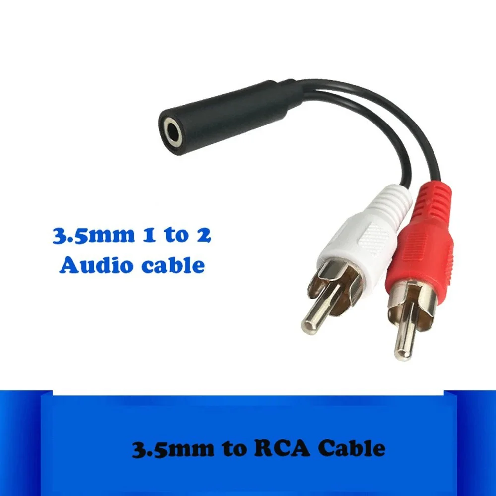 

3.5mm to 2RCA Sound Cable 2RCA Cable 3.5mm to Male 2RCA to 3.5mm for Phone Laptop Tablet Home Theater Amplifiers Speaker