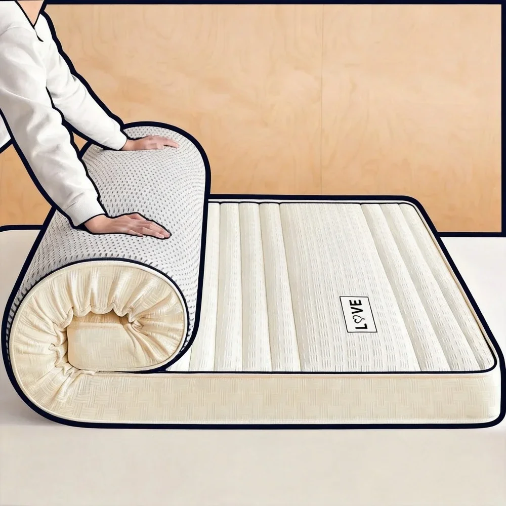 Folded Latex Mattress Upholstered Sponge Mat Single Bed Mattress For Home Bedroom Dormitory Student