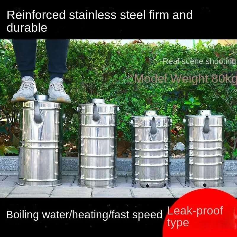 

Firewood Stove Water Pot Old style Tea Making Stainless Steel Hollow Pot with Perforated Core for Boiling Water