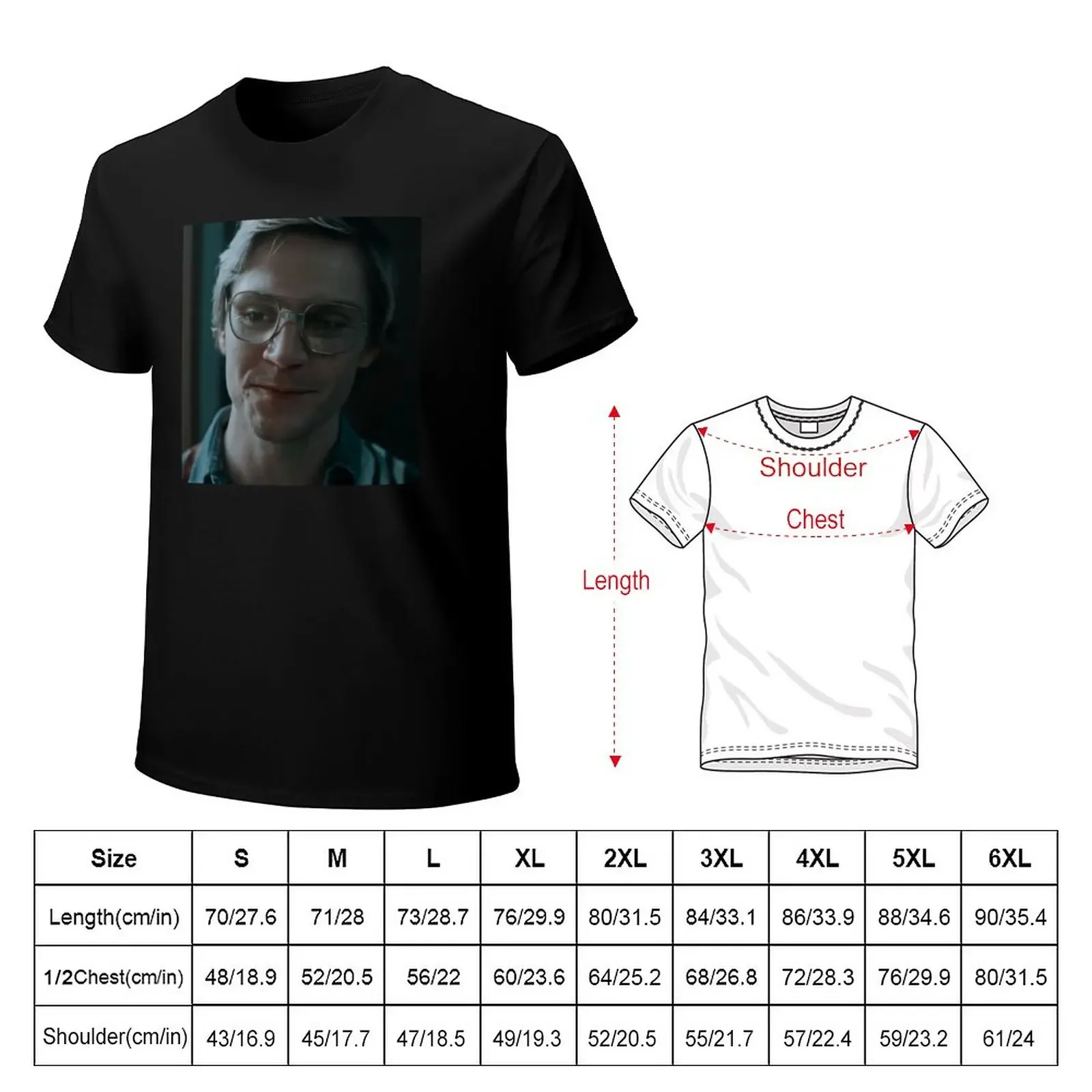 Jeffrey Dahmer T-Shirt quick drying blanks slim fit t shirts for men vintage clothes for a boy plain black t shirts men