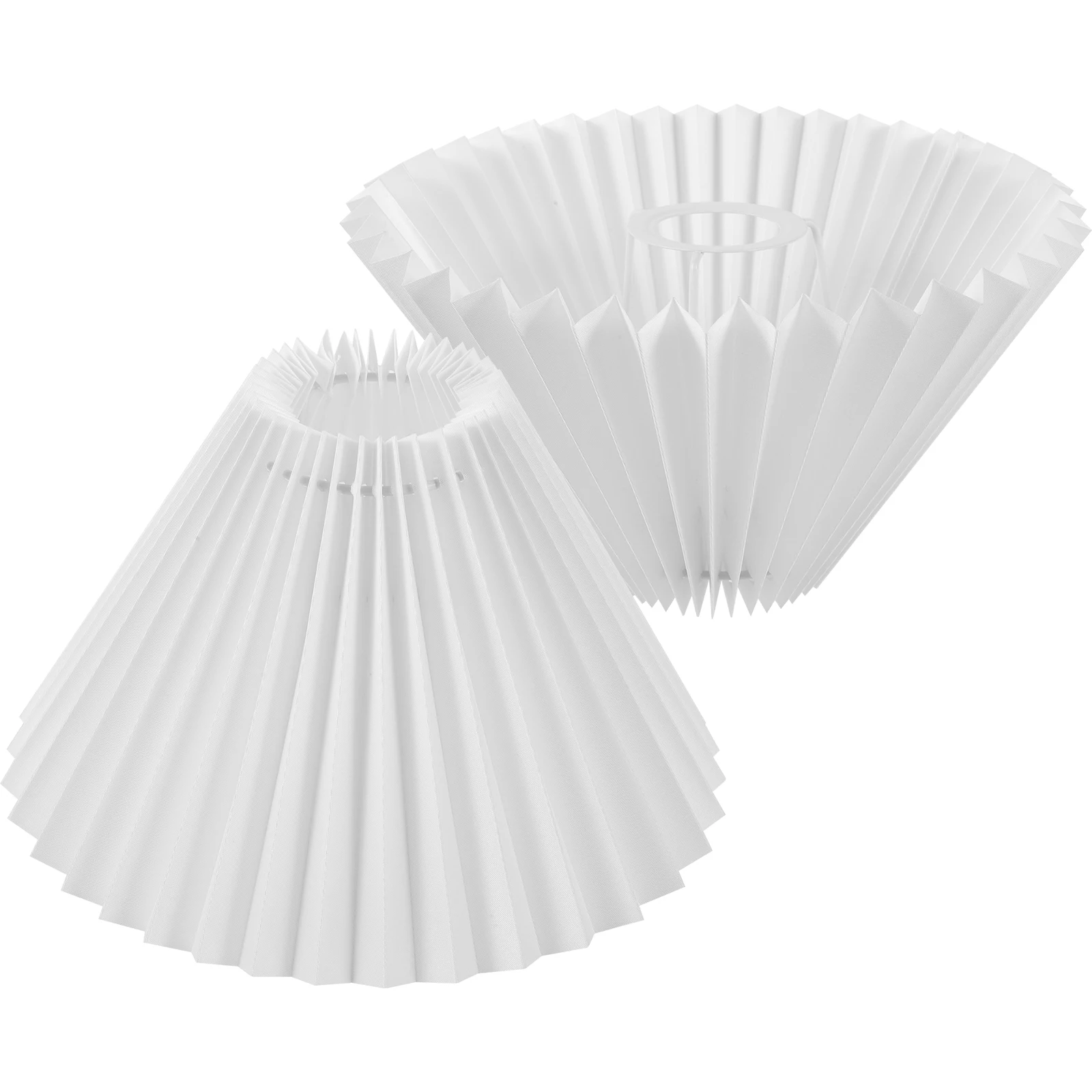 

2Pcs Lampshade Accessories Pleated Cloth Iron Cover For Table Floor Lamps Home Decor Bedroom Living Room Dust Protection Modern