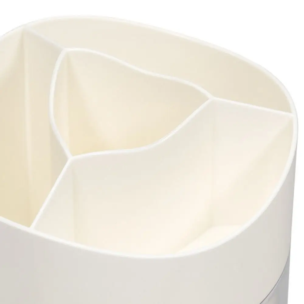 360° Rotation Rotatable Pen Holder Large Capacity Space Saving Pencil Storage Box PS Multi Grid Makeup Brush Organizer Desktop