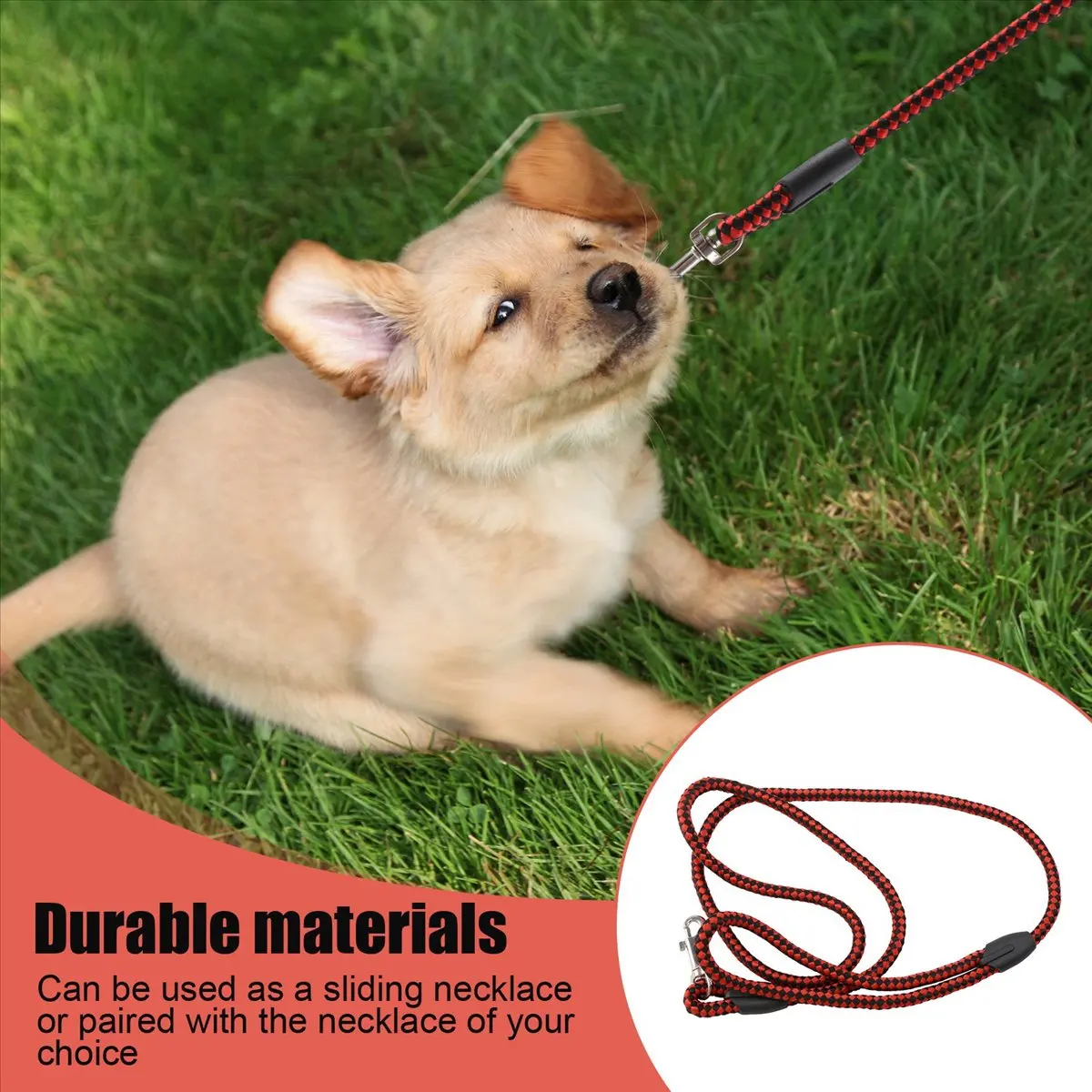 A013 Artificial Leather Braid Dog Leash - S