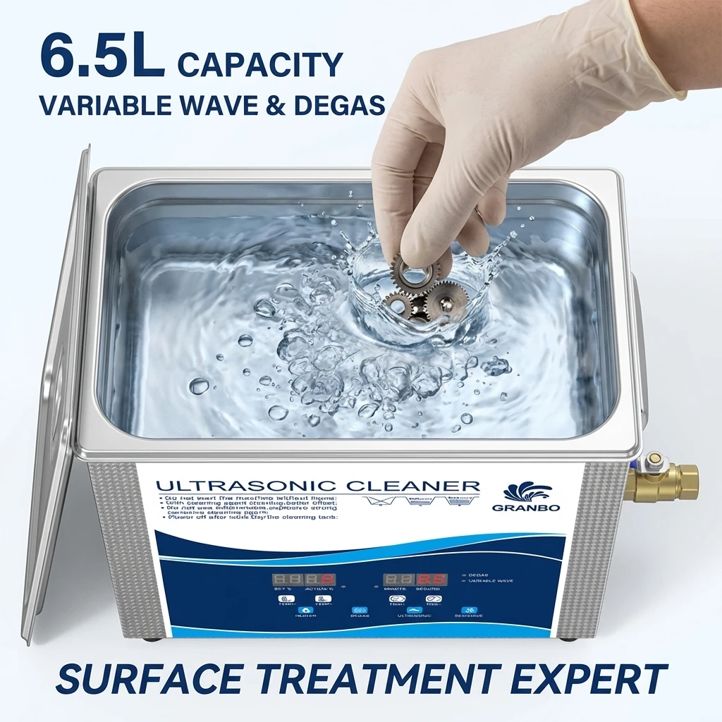 

Granbo Digital Ultrasonic Cleaner 6.5L 180W 40KHz Heated Degass Semiwave Home Appliance Ultrasound Cleaning Machine