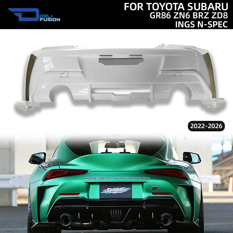 

Rear Bumper FRP For 2022-2026 Subaru BRZ ZD8 Toyota GR86 ZN6 ING+1 N-SpecR Style Unpainted Exterior Modified Car Accessories