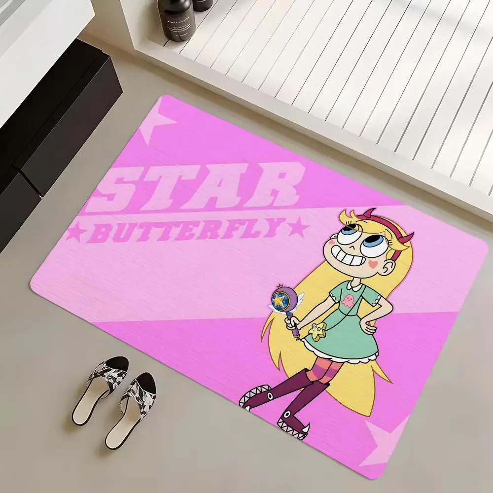 Cartoon S-Star V-vs T-The F-Forces O-Of E-Evil Floor Mat Diatomite Bath Mat, Quick Dry, Absorbent, Multi-Scene Mat