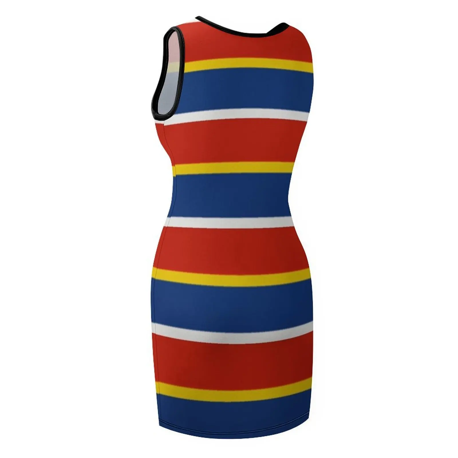 70s and 80s Puppet Inspired Striped Shirt Design Pattern Sleeveless Sundress Aesthetic clothing women clothes luxury dresses