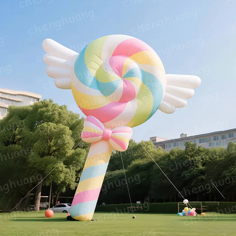 

Inflatable stick candy, with blower, outdoor grassland, park and square activity decoration air mold