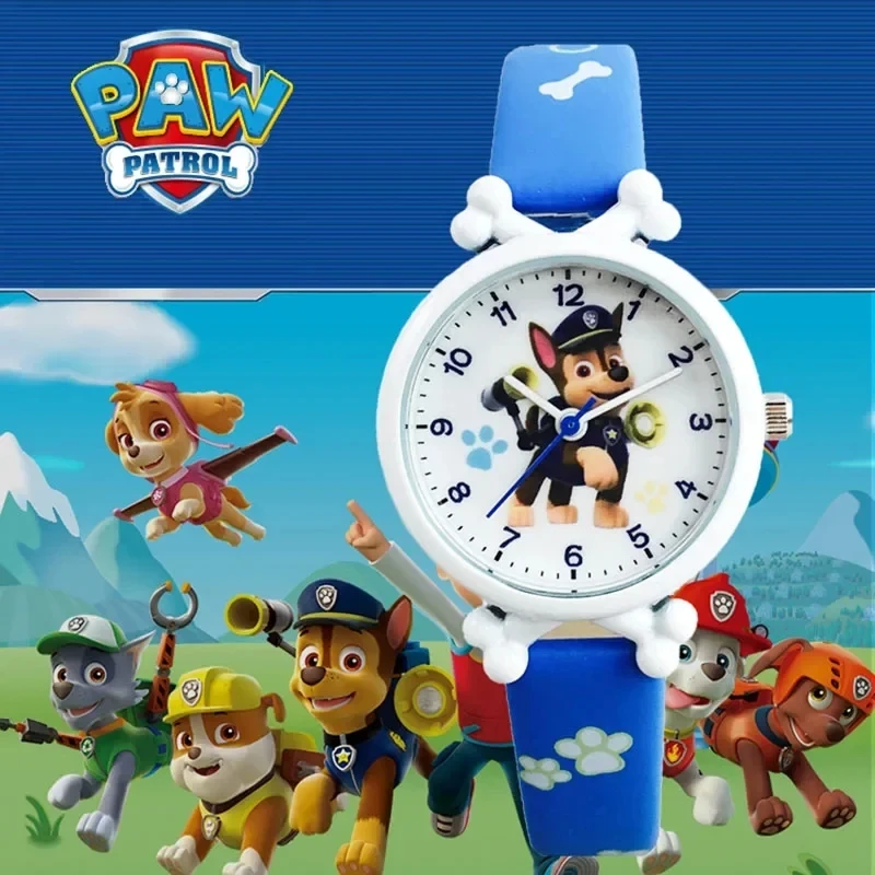 Paw Patrol Children's Watch Cute Animal Model Chase Marshall Skye Electronic Bracelet Digital Waterproof Watches Party Supplies