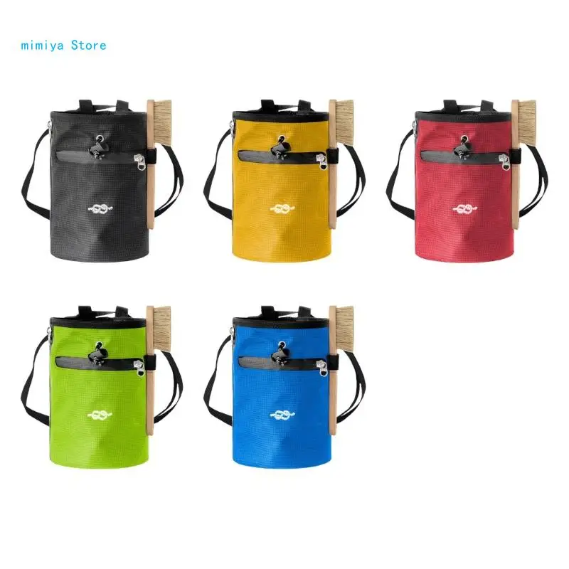 pipi Rock Climbing Chalk Bag with Belt & Zippers Storage Pocket Fitness Gym Weightlifting Hunting Bouldering Magnesiums Bag