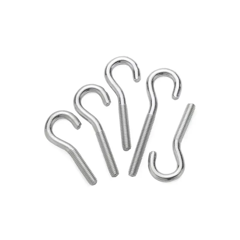 Heavy Duty Open Eye Screw Bolt Carbon Steel Sheep Eye Hook Threaded Hanger Ring For Machinery Fitness Lifting Fixing
